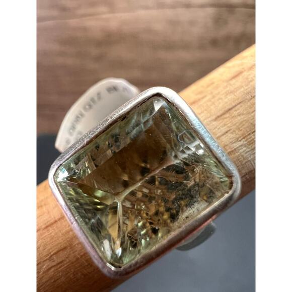 NEW Prasiolite Sterling silver ring 6.87 grams - Picture 16 of 16